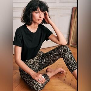 Sezane Clara Trousers Jacquard Léopard - Size 34